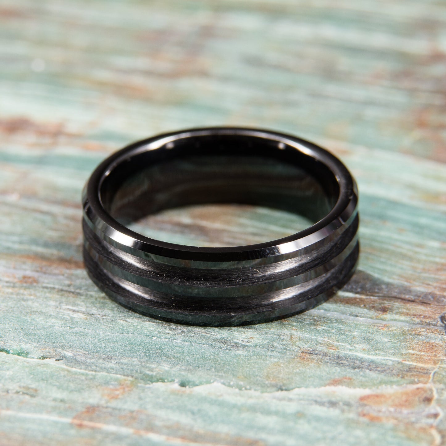 Black Ceramic Double Groove Ring Core
