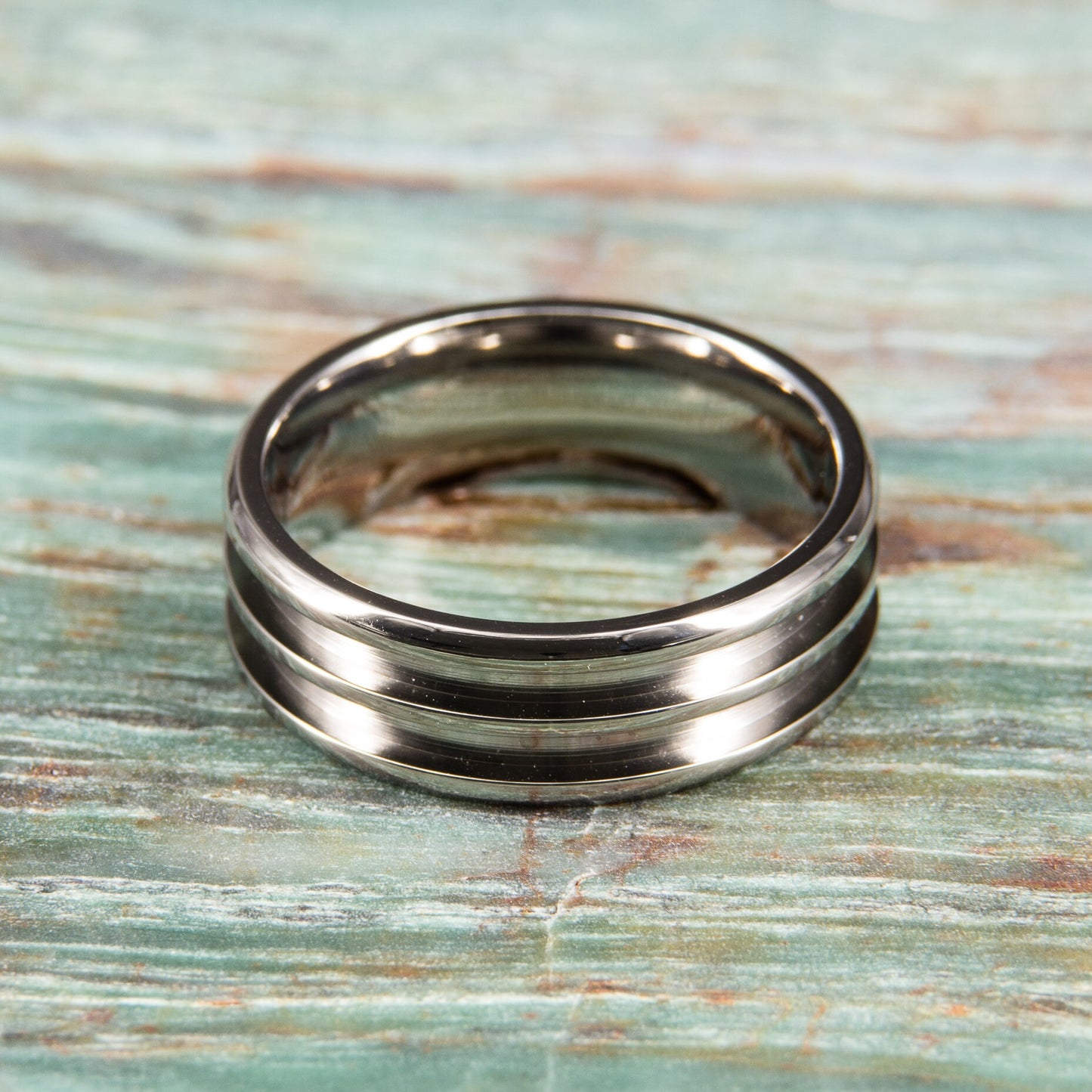 Titanium Double Groove Ring Core - 8mm wide