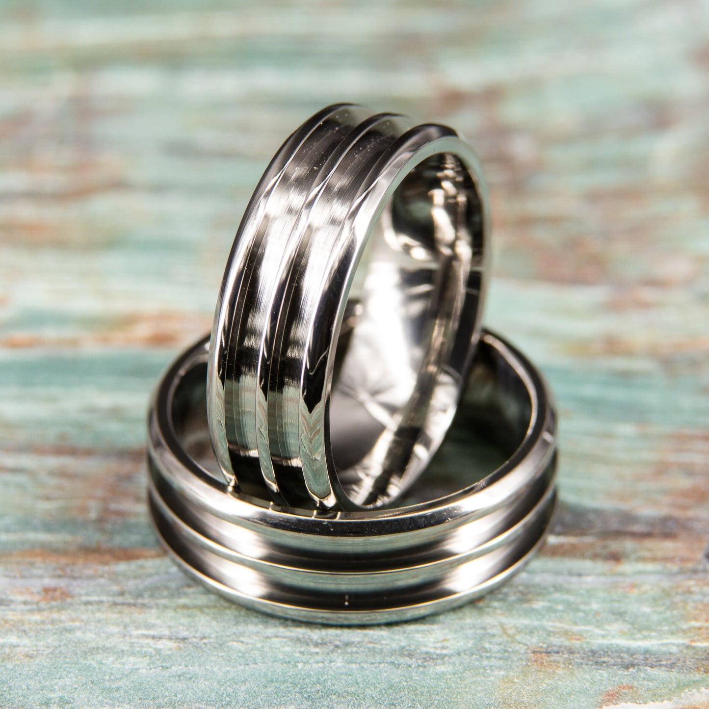 Titanium Double Groove Ring Core - 8mm wide
