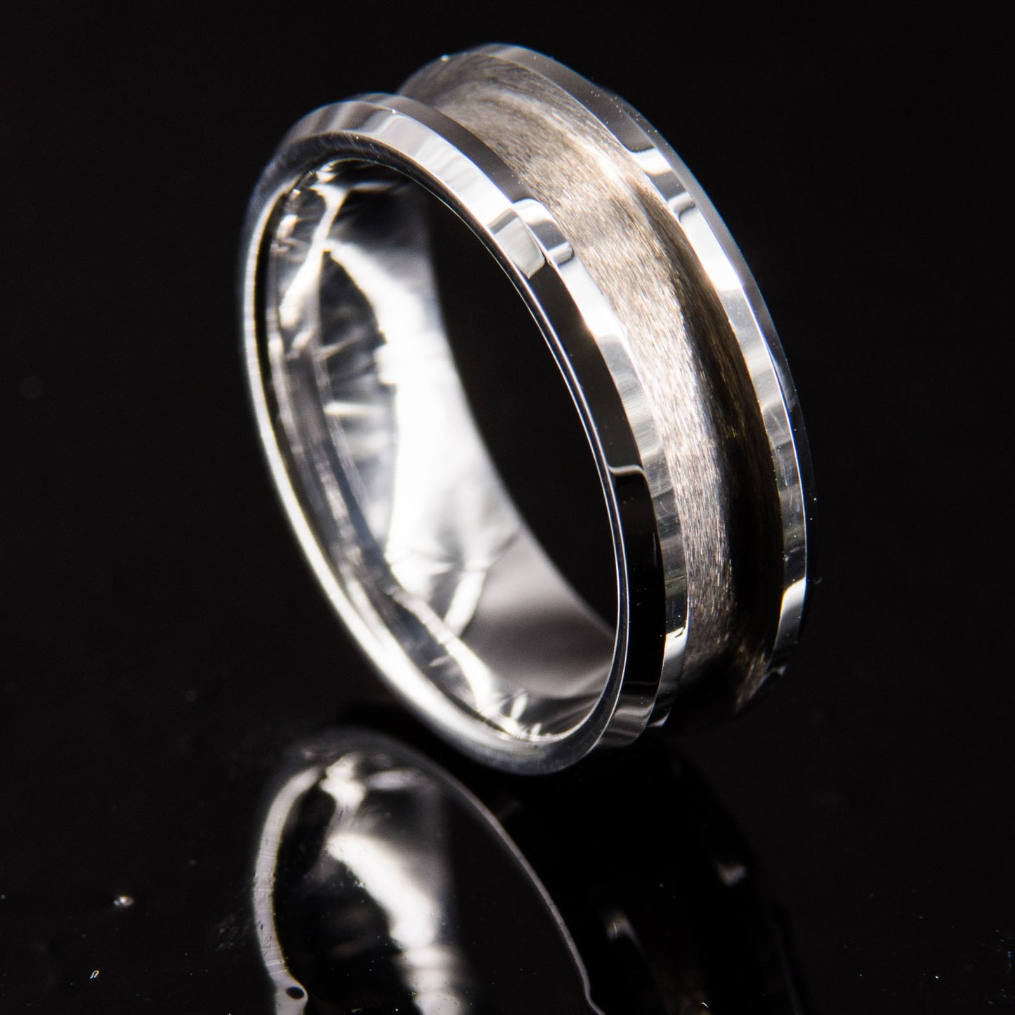 Tungsten Carbide Ring Core (beveled) - 8mm wide