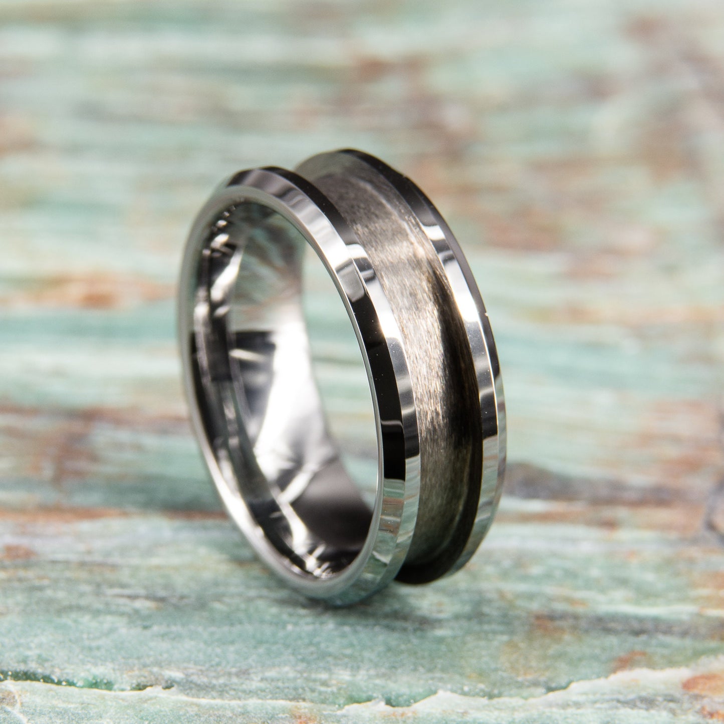 Tungsten Carbide Ring Core (beveled) - 8mm wide