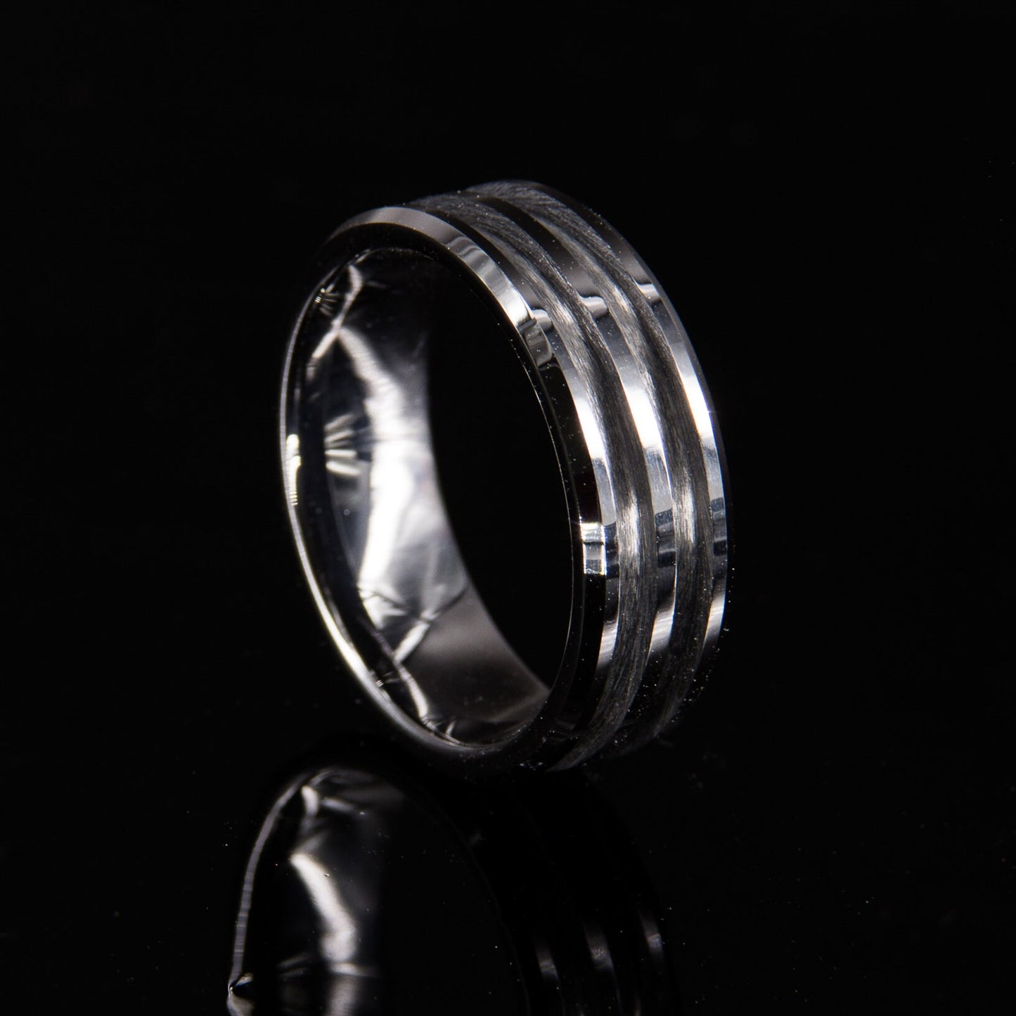 Black Ceramic Double Groove Ring Core