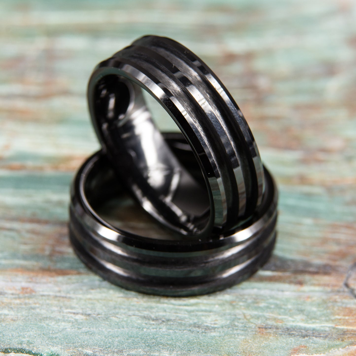 Black Ceramic Double Groove Ring Core