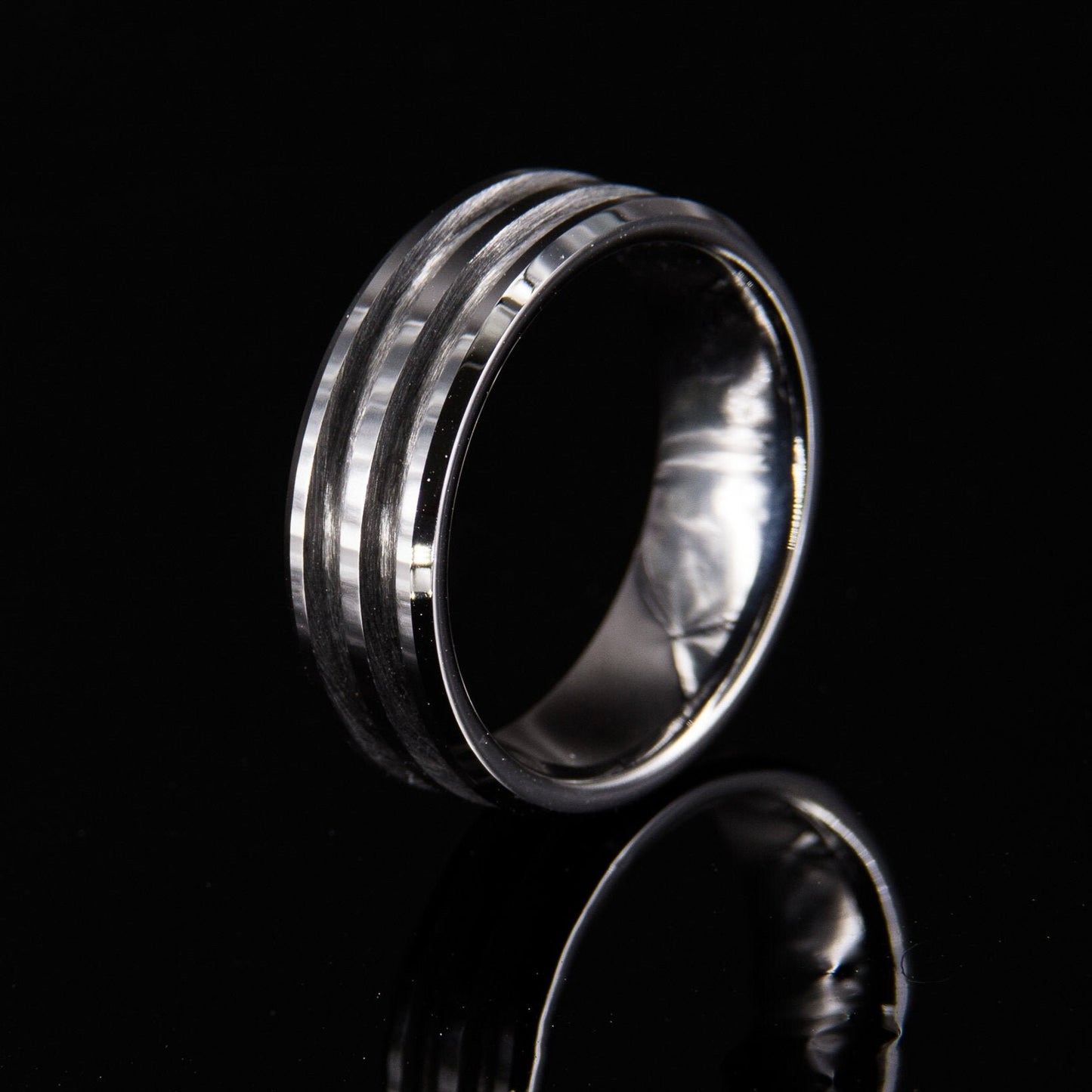 Black Ceramic Double Groove Ring Core