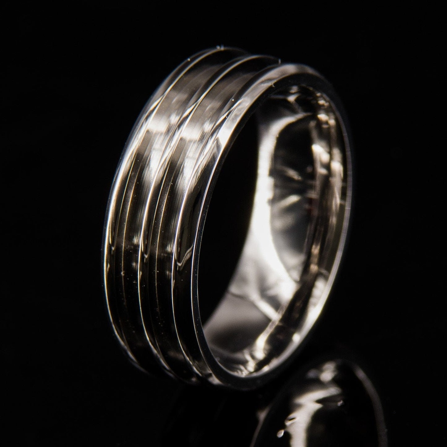 Titanium Double Groove Ring Core - 8mm wide