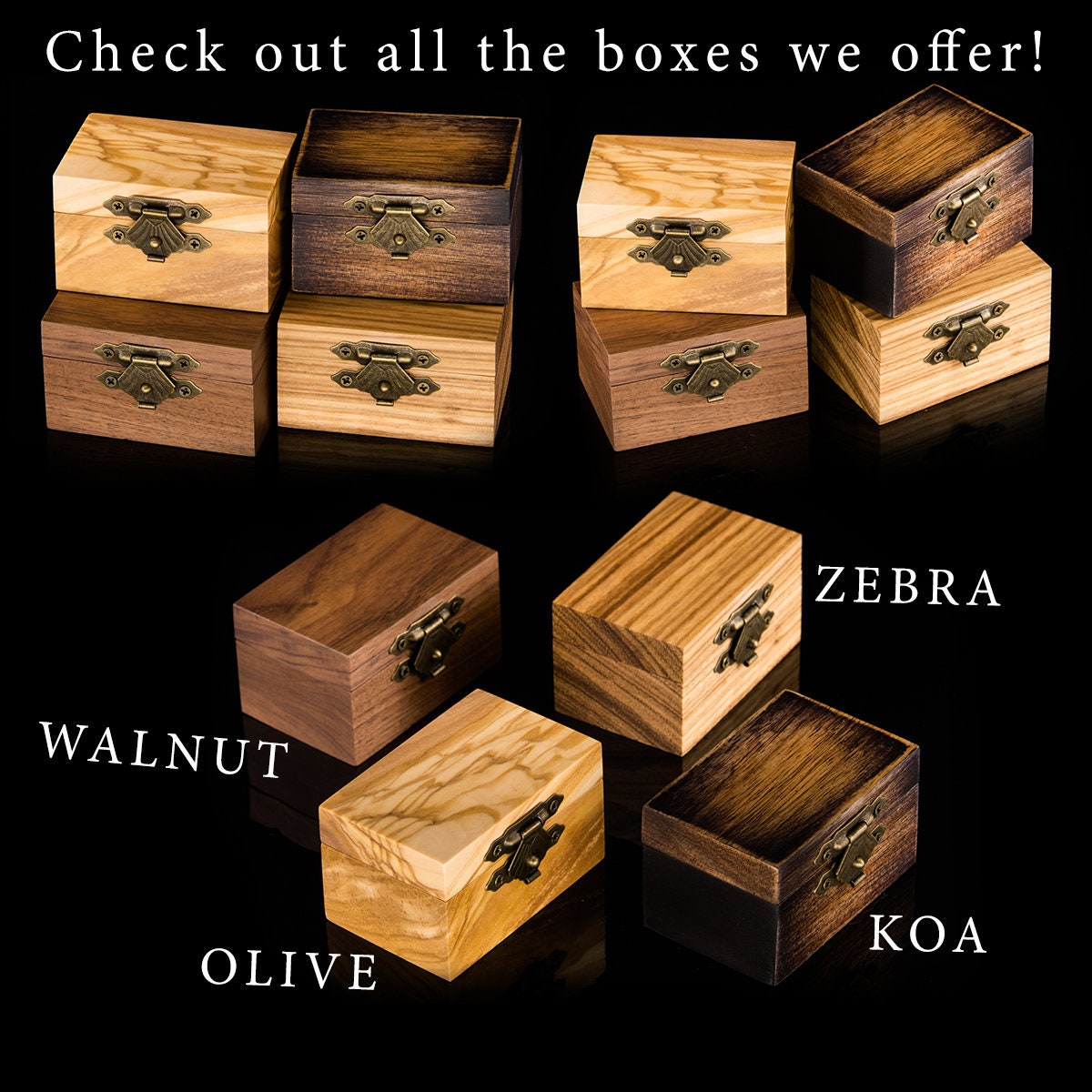 Ring / Jewelry Box - Zebra Wood