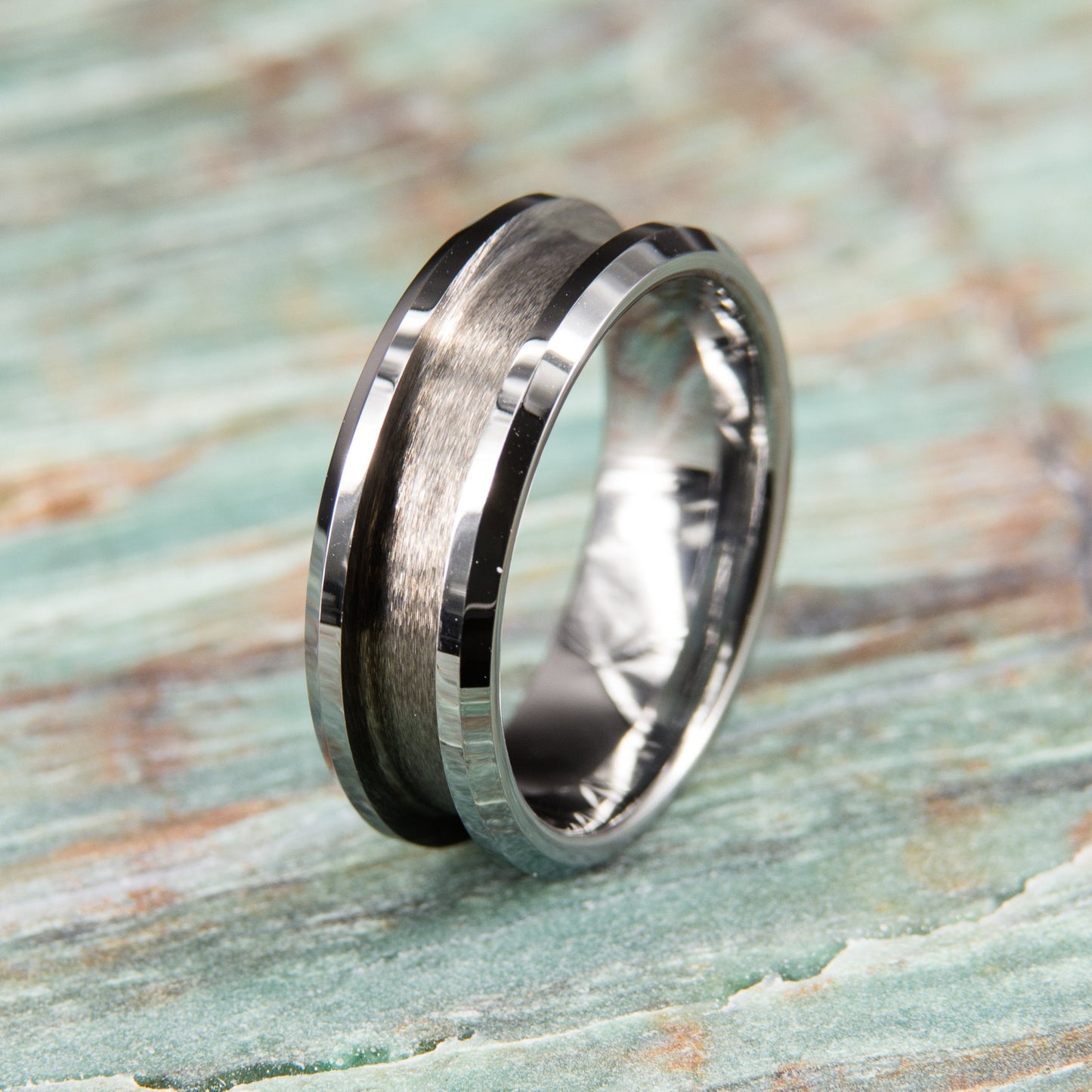 Tungsten Carbide Ring Core (beveled) - 8mm wide