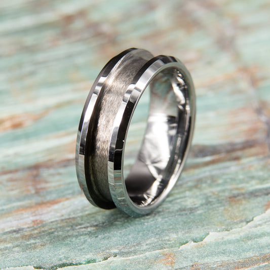 Tungsten Carbide Ring Core (beveled) - 8mm wide