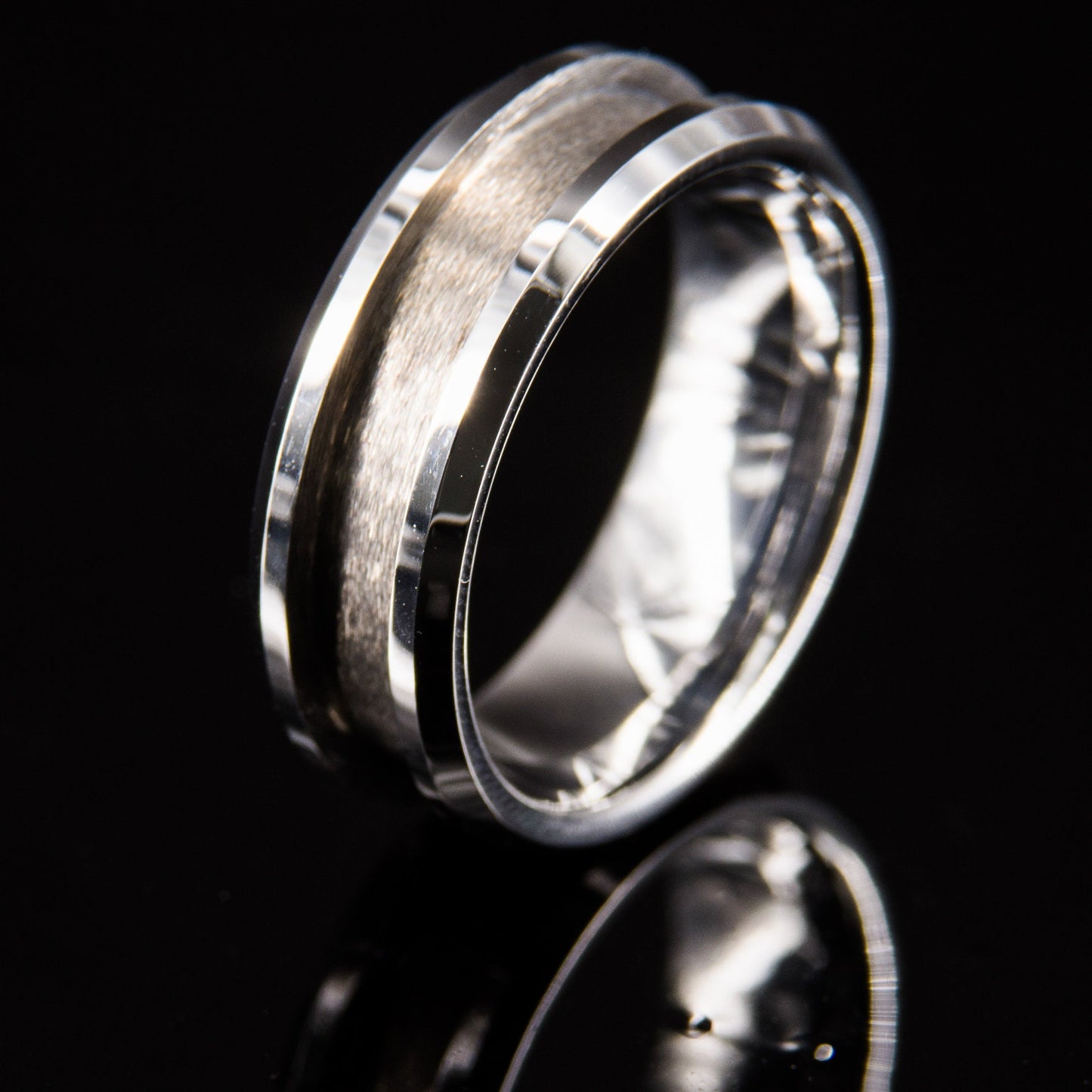 Tungsten Carbide Ring Core (beveled) - 8mm wide