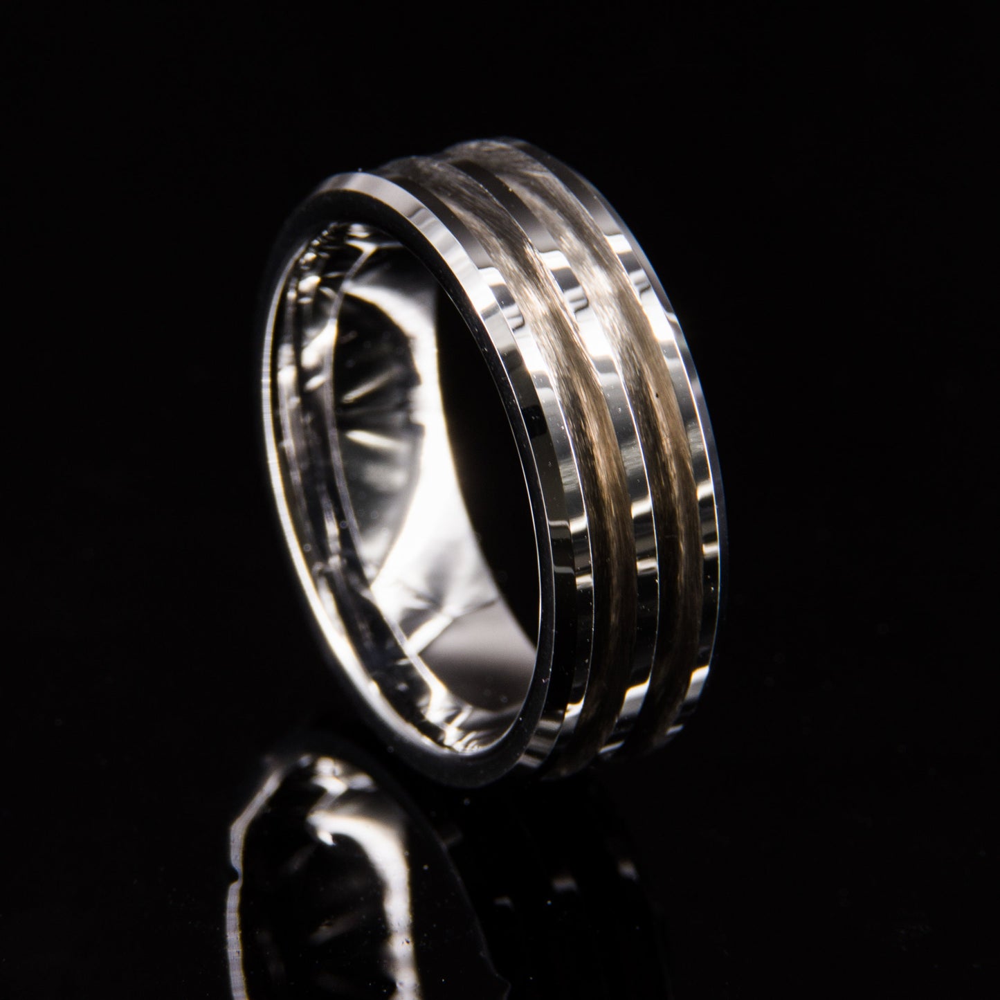 Tungsten Carbide Double Groove Ring Core - 8mm wide