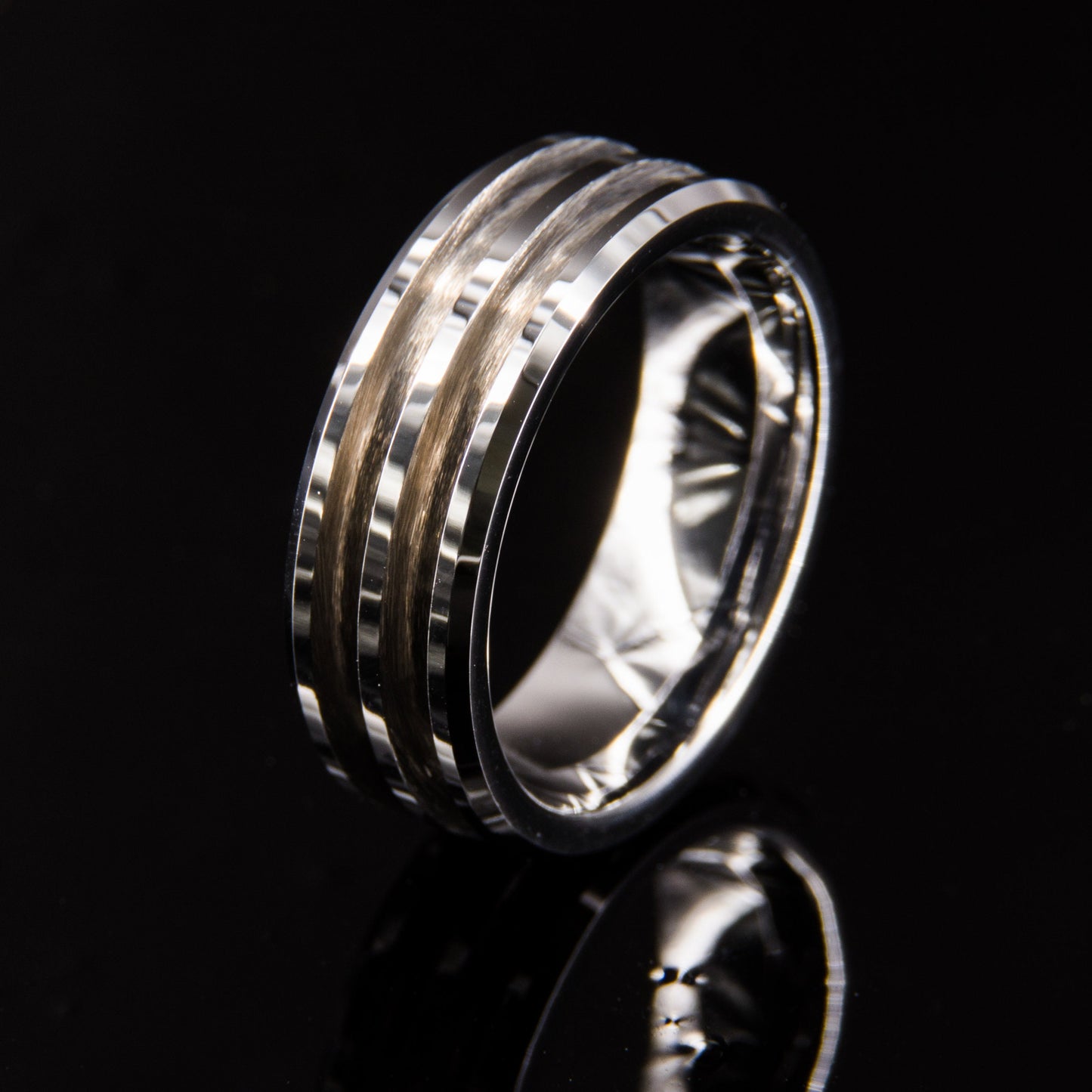 Tungsten Carbide Double Groove Ring Core - 8mm wide