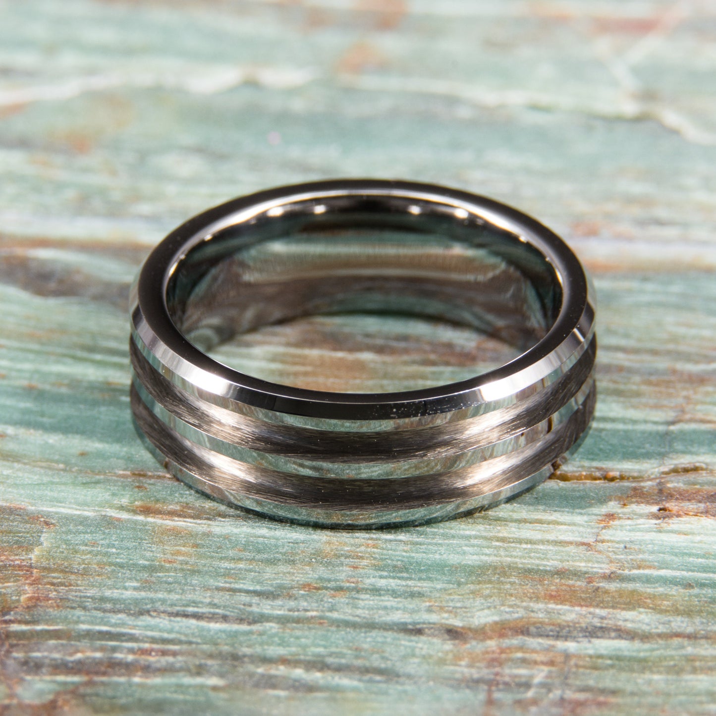 Tungsten Carbide Double Groove Ring Core - 8mm wide