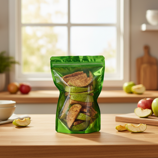 Freeze-Dried Cinnamon Green Apples in a bag