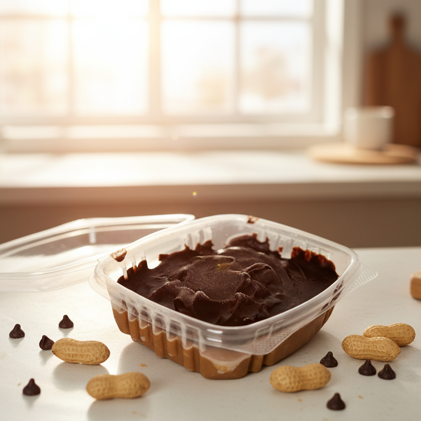 Peanut butter fudge with a chocolate topping