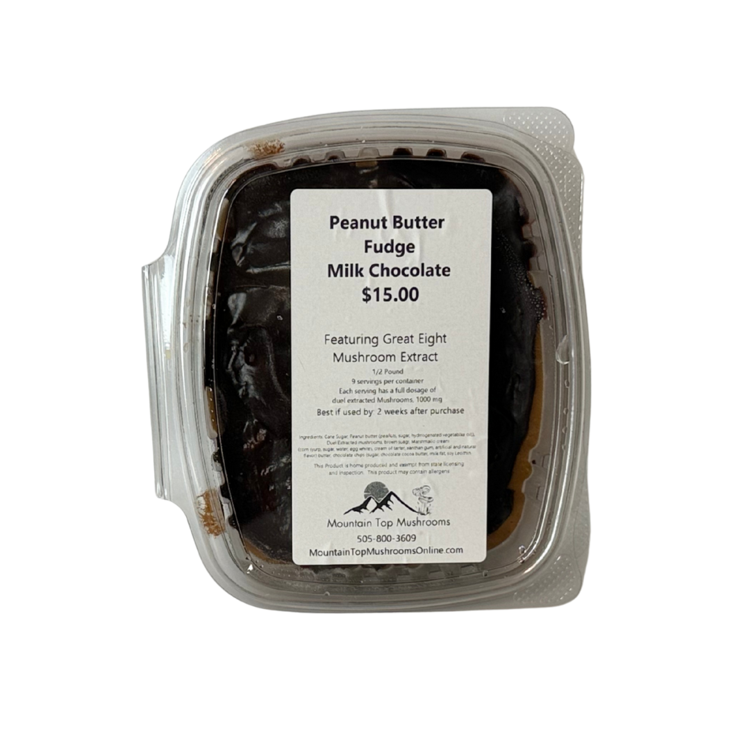 Peanut Butter with Milk Chocolate  Fudge 1/2 Pound