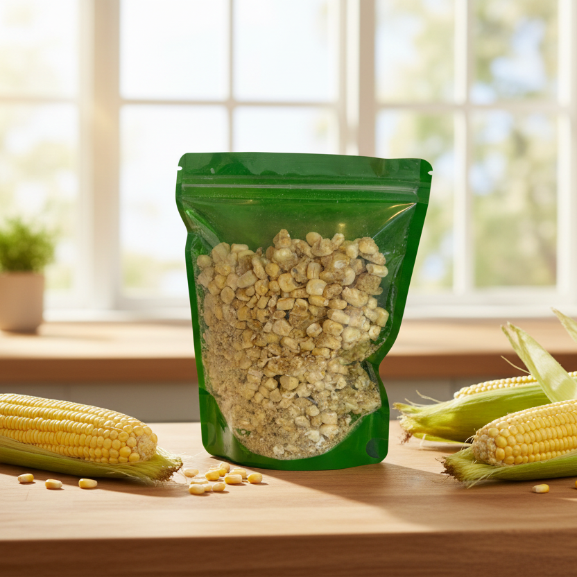 Green chili ranch freeze dried corn