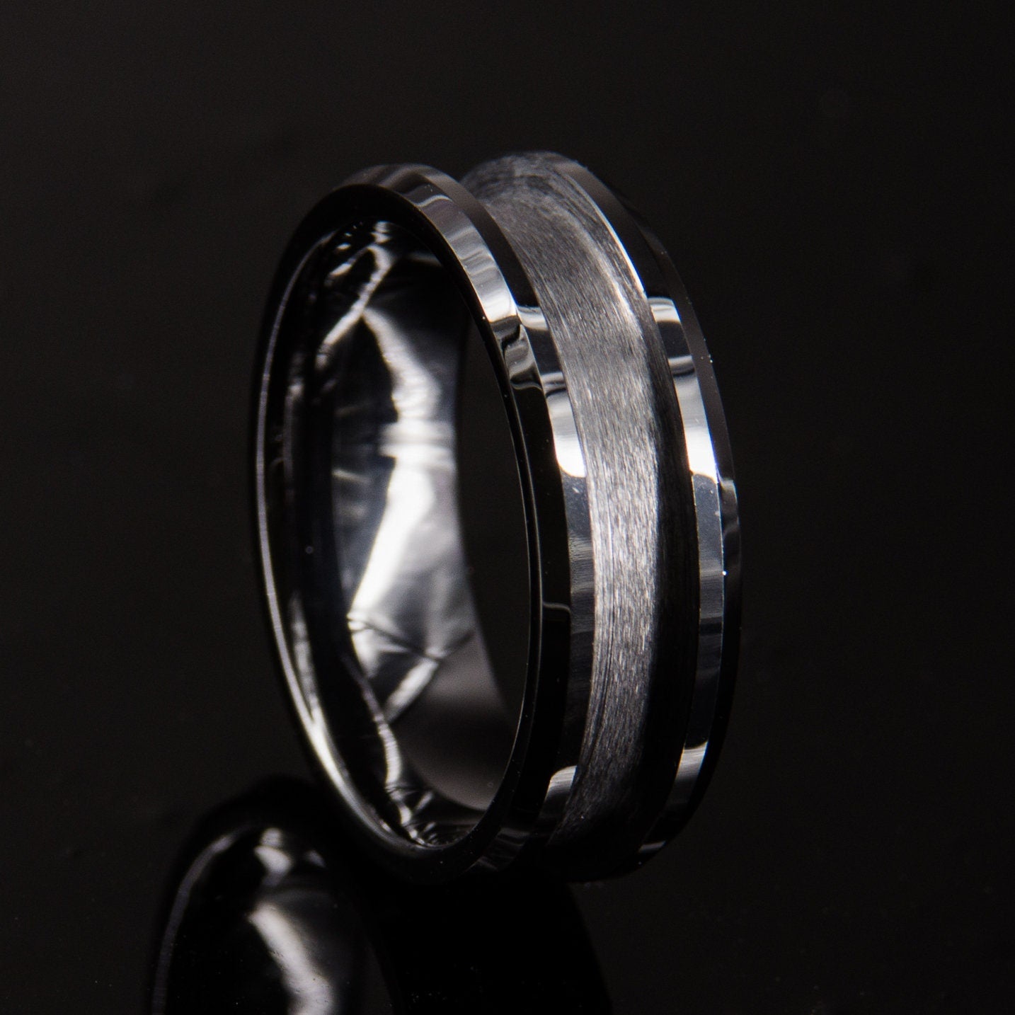 Black Ceramic Ring Core - 8mm wide
