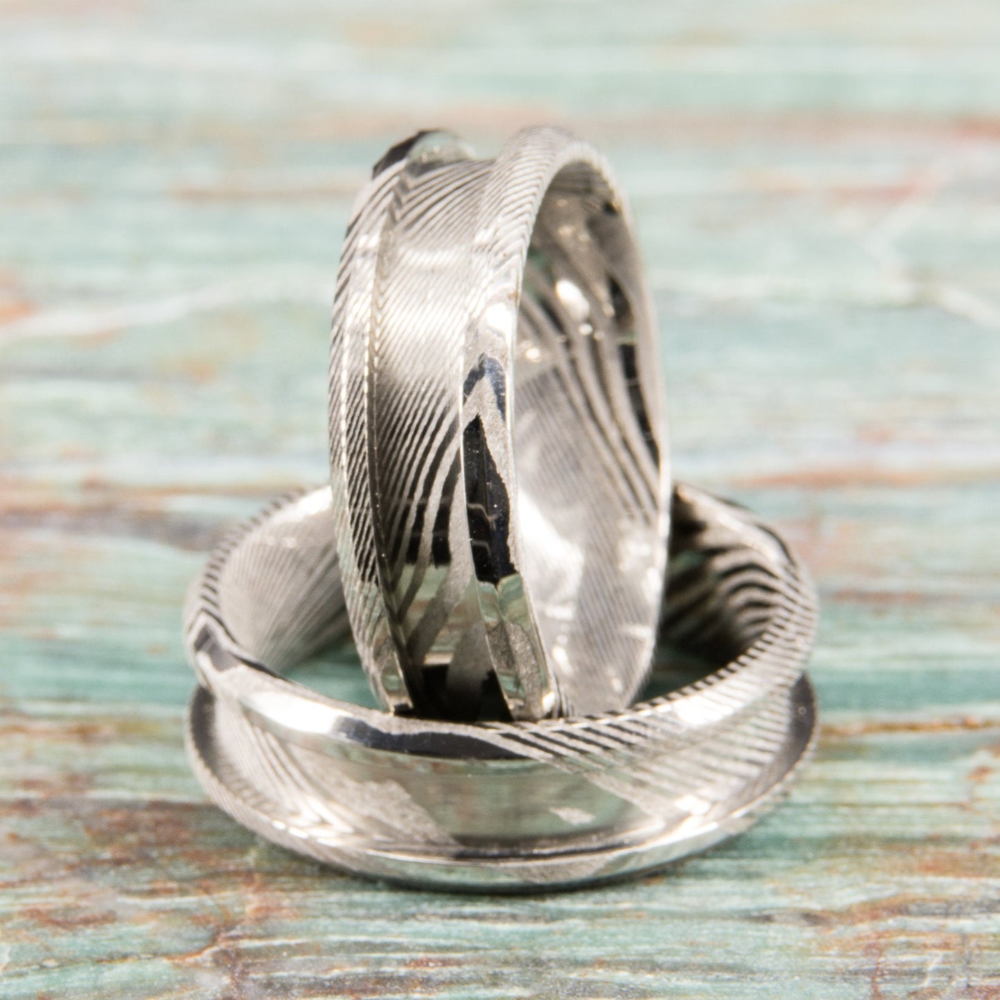 Damascus Steel Ring Core - 8mm wide