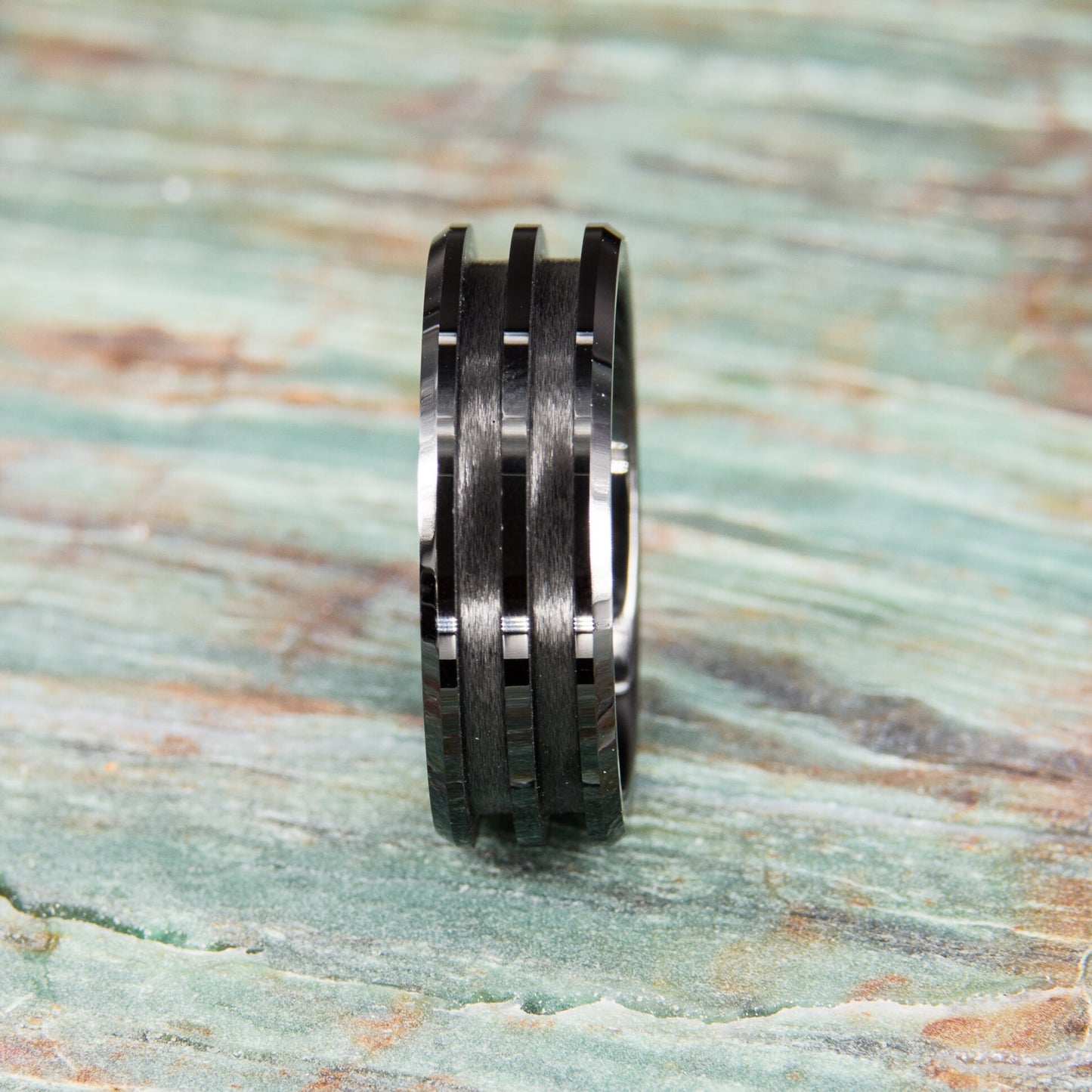 Black Ceramic Double Groove Ring Core