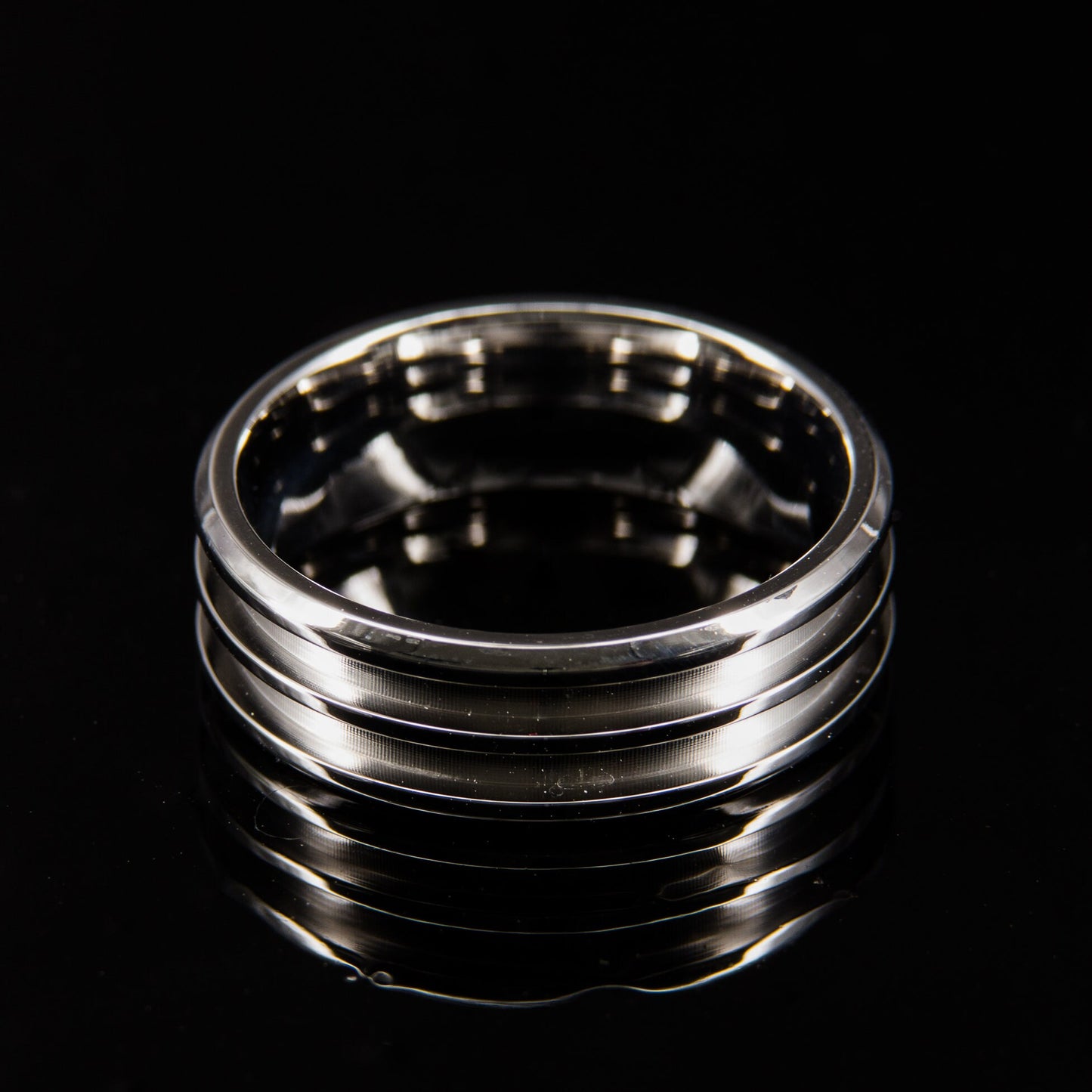 Stainless Steel Double Groove Ring Core - 8mm wide