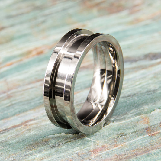 Titanium Ring Core (twist together) - 8mm wide